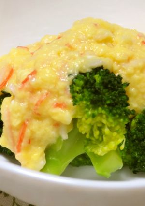 きれい！ブロッコリーのかに玉あんかけ-レシピのメイン写真
