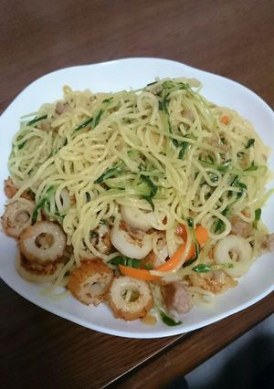 豆苗入り焼そば-レシピのメイン写真