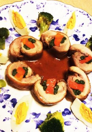 レンジで簡単☆照り焼きチキンロール-レシピのメイン写真