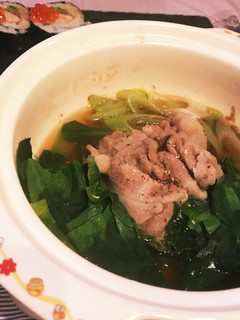 豚肉、ネギ、葉野菜の山椒小鍋-レシピのメイン写真