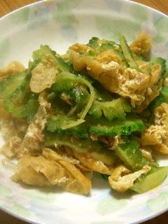 ゴーヤと油揚げの炒め物-レシピのメイン写真