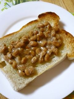 ハニー納豆トースト-レシピのメイン写真