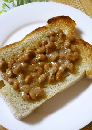 ハニー納豆トースト-レシピのメイン写真