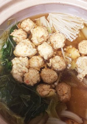 鳥つみれ鍋ちゃんこ味-レシピのメイン写真
