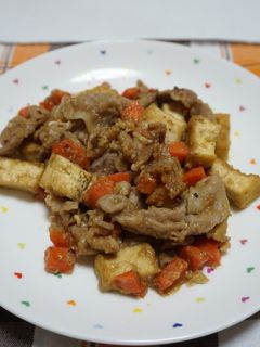 糖質制限☆厚揚げと豚肉の味噌炒め-レシピのメイン写真