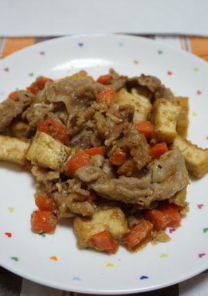 糖質制限☆厚揚げと豚肉の味噌炒め-レシピのメイン写真