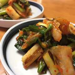 รูปของ 簡単！ネギ焼きキムチ