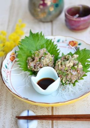 あじのたたきおぼろ昆布和え-レシピのメイン写真