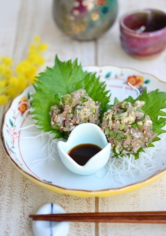 あじのたたきおぼろ昆布和え-レシピのメイン写真