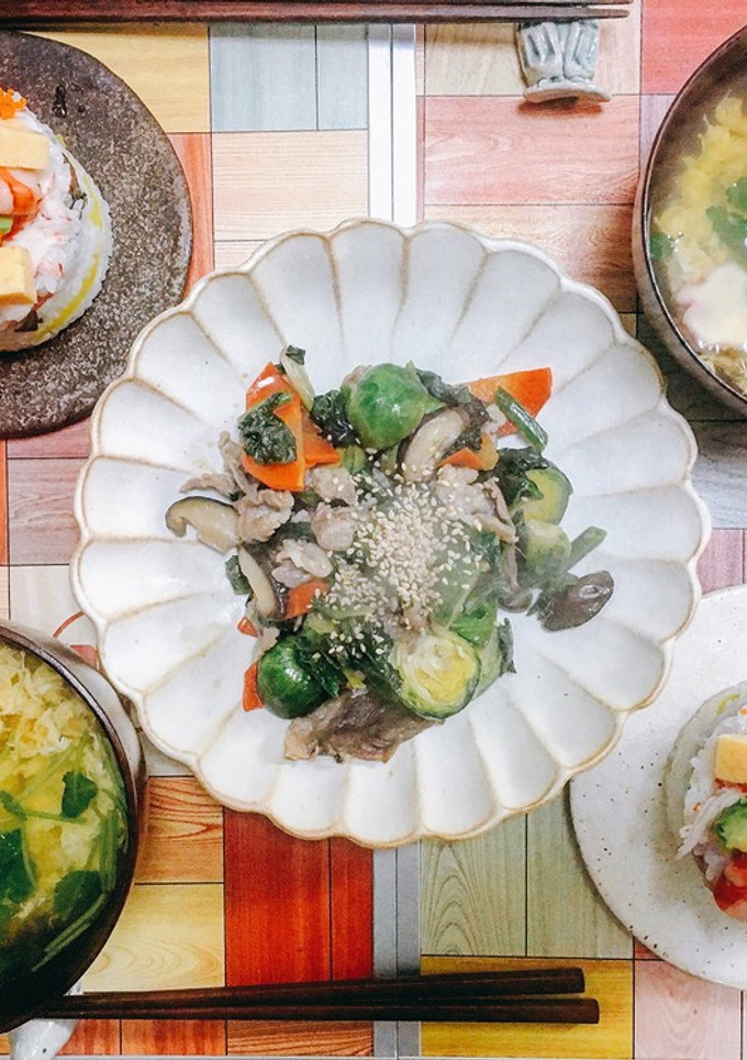 簡単 芽キャベツ の 中華 炒め-レシピのメイン写真