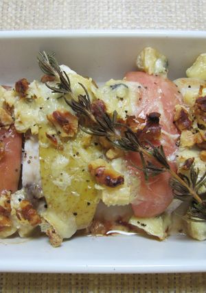 豚肉とりんごのブルーチーズ焼き-レシピのメイン写真