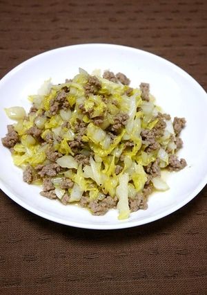 簡単！白菜の肉炒め(だしカレー風味)-レシピのメイン写真