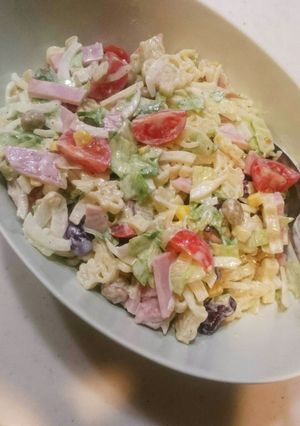 恐竜パスタのマカロニサラダ-レシピのメイン写真
