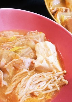 糖質制限♪ごま豆乳キムチ味ミルフィーユ鍋-レシピのメイン写真
