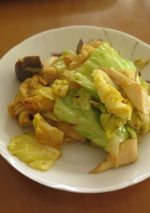 カレイと春キャベツのカレー炒め-レシピのメイン写真
