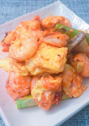エビと野菜のオーロラソース炒め-レシピのメイン写真