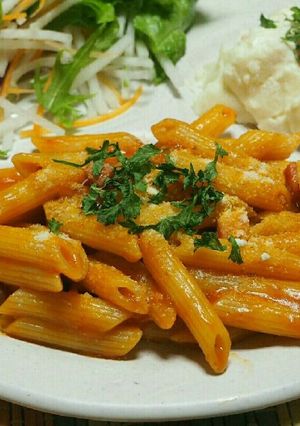 コンビニ食材で作るペンネアラビアータ風-レシピのメイン写真