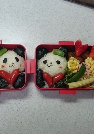 バレンタインデーキャラ弁当-レシピのメイン写真