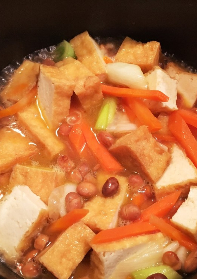 余った節分のお豆で厚揚げと人参の煮物-レシピのメイン写真