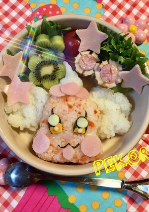 キャラ弁☆プリキュアアラモード☆ペコリン-レシピのメイン写真