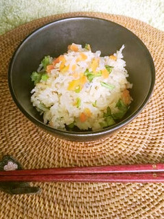 あたただしでじゃこと春菊の炊き込みご飯-レシピのメイン写真