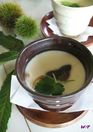 栗に焼餅♥栗と焼餅のホッ栗茶碗蒸し♥-レシピのメイン写真