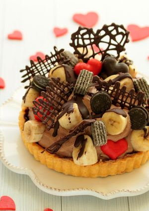 *バレンタイン ♡ チョコバナナタルト♪-レシピのメイン写真