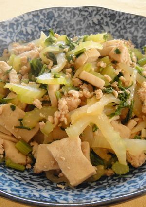 セロリと高野豆腐の鶏ひき肉八角煮-レシピのメイン写真