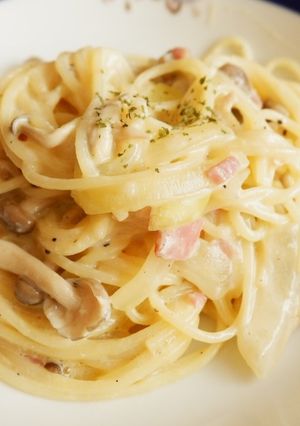 カルボナーラ風☆豆乳スパゲティ-レシピのメイン写真