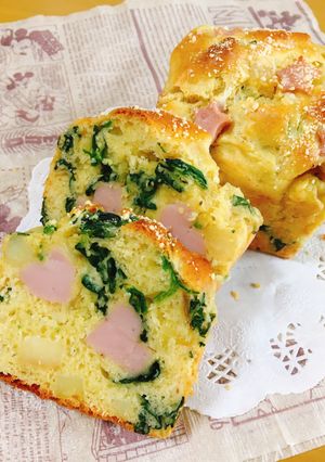 ハートのケークサレ♡お花型でひな祭りに♪-レシピのメイン写真