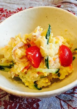 主菜級!簡単満足♬鶏肉で作るポテトサラダ-レシピのメイン写真