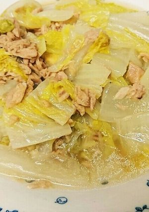 白菜とツナの酒蒸し煮-レシピのメイン写真