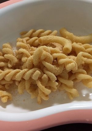 保育園の定番おやつ \マカロニきな粉/-レシピのメイン写真