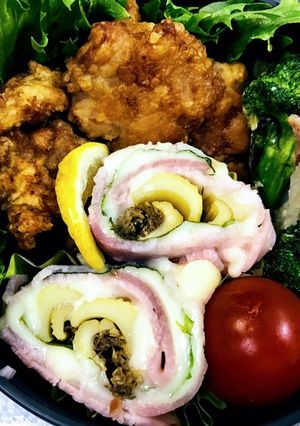 セロリのベーコンチーズ巻き♪お弁当♪-レシピのメイン写真