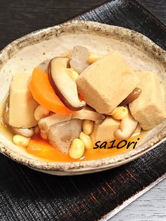 高野豆腐の五目煮-レシピのメイン写真