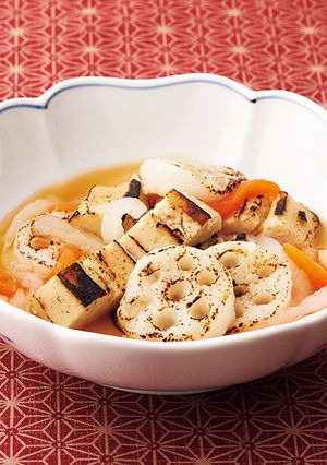 介護食　焼穴子と蓮根の南蛮漬け-レシピのメイン写真