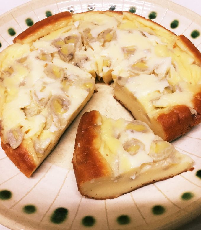 *バナナのベイクドチーズケーキ*-レシピのメイン写真