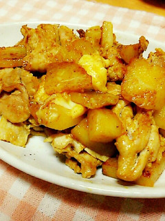 豚肉とジャガイモのカレーチーズ炒め♥-レシピのメイン写真