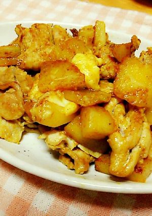 豚肉とジャガイモのカレーチーズ炒め♥-レシピのメイン写真