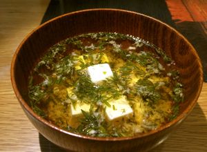 ぎばさ(長藻、あかもく)の味噌汁＠豆腐-レシピのメイン写真