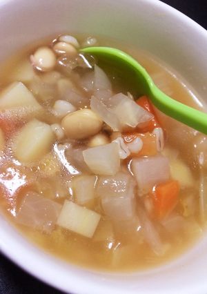 風邪予防生姜と野菜のコンソメスープ-レシピのメイン写真