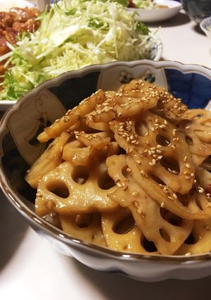 シャキシャキやみつき♡れんこんきんぴら！-レシピのメイン写真