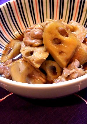 サクサク蓮根と鶏ももの照り煮-レシピのメイン写真