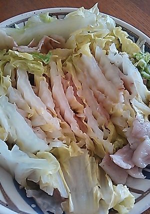 白菜と豚バラスライス♪ぽん酢かけ♪-レシピのメイン写真