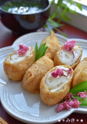 お花見やお弁当に♪蓮いなり-レシピのメイン写真