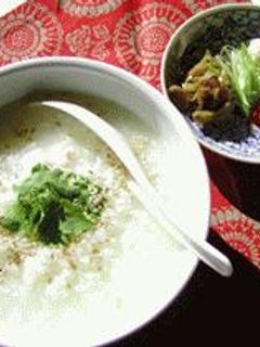 薬味と鶏たっぷりの本格派中華粥:-レシピのメイン写真