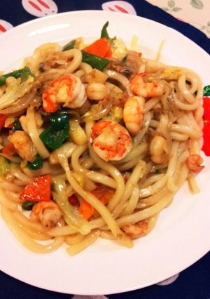 ✳海鮮シーフード焼きうどん♥-レシピのメイン写真