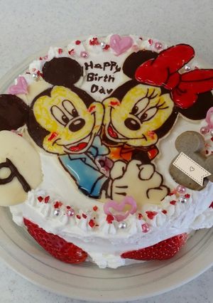 ディズニーケーキ　ミッキーとミニー-レシピのメイン写真