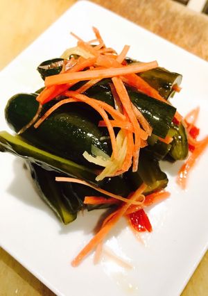 中華風 胡瓜漬物。。（酸辣黄瓜）-レシピのメイン写真