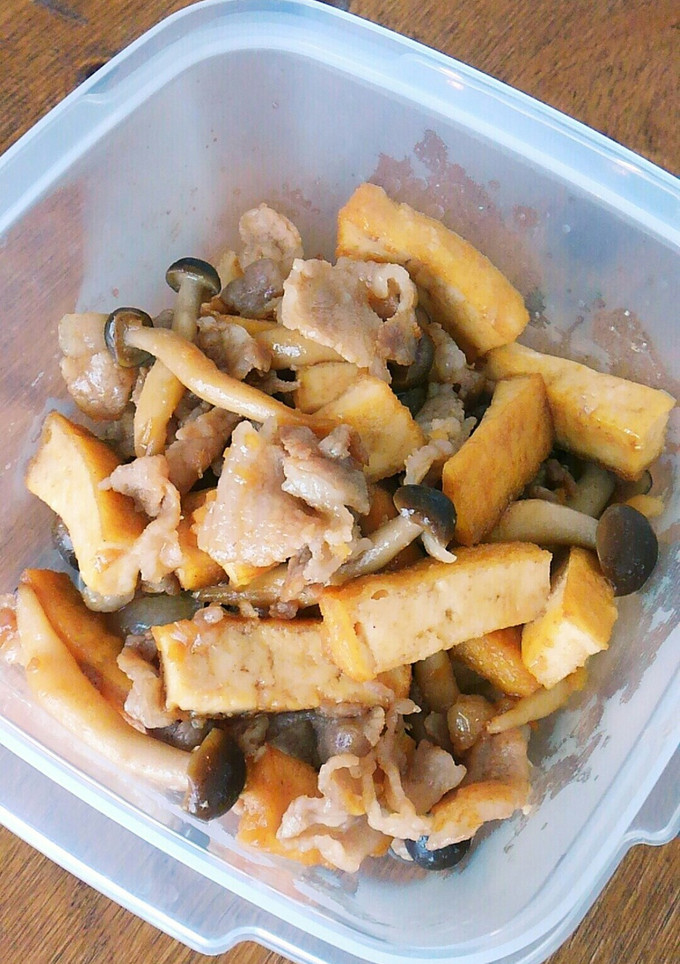 簡単常備菜☆豚肉厚揚げこっくり炒め-レシピのメイン写真